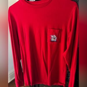 Vineyard Vines long sleeve T-shirt red Christmas Holiday men’s red
